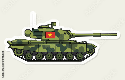 Vietnamese Army Main Battle Tank Military Camouflage Armor Vehicle