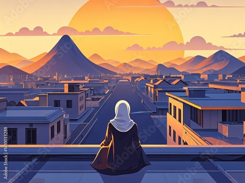 woman in the desert
