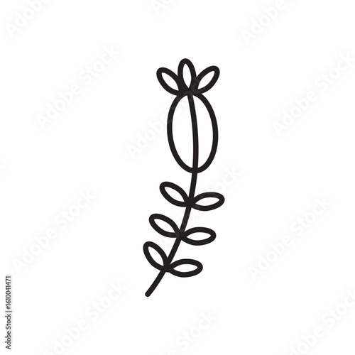 elicate botanical leaf line illustrations with monochrome elegance, suitable for planner kits, wedding printables, tattoos, and minimalist branding