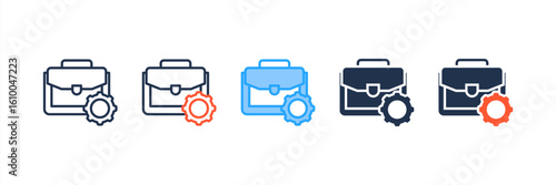 Business Management icon set multiple style collection