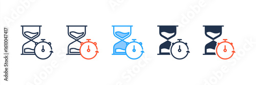 Timely Installments icon set multiple style collection