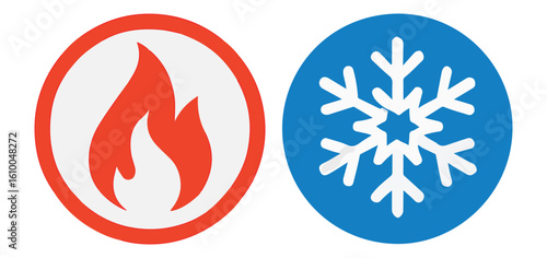 Fire and Ice Elements Symbolize Temperature and Thermodynamic Principles