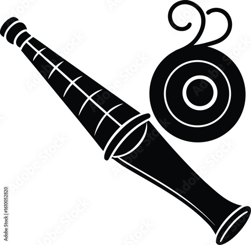 brazilian samba whistle on white background.eps