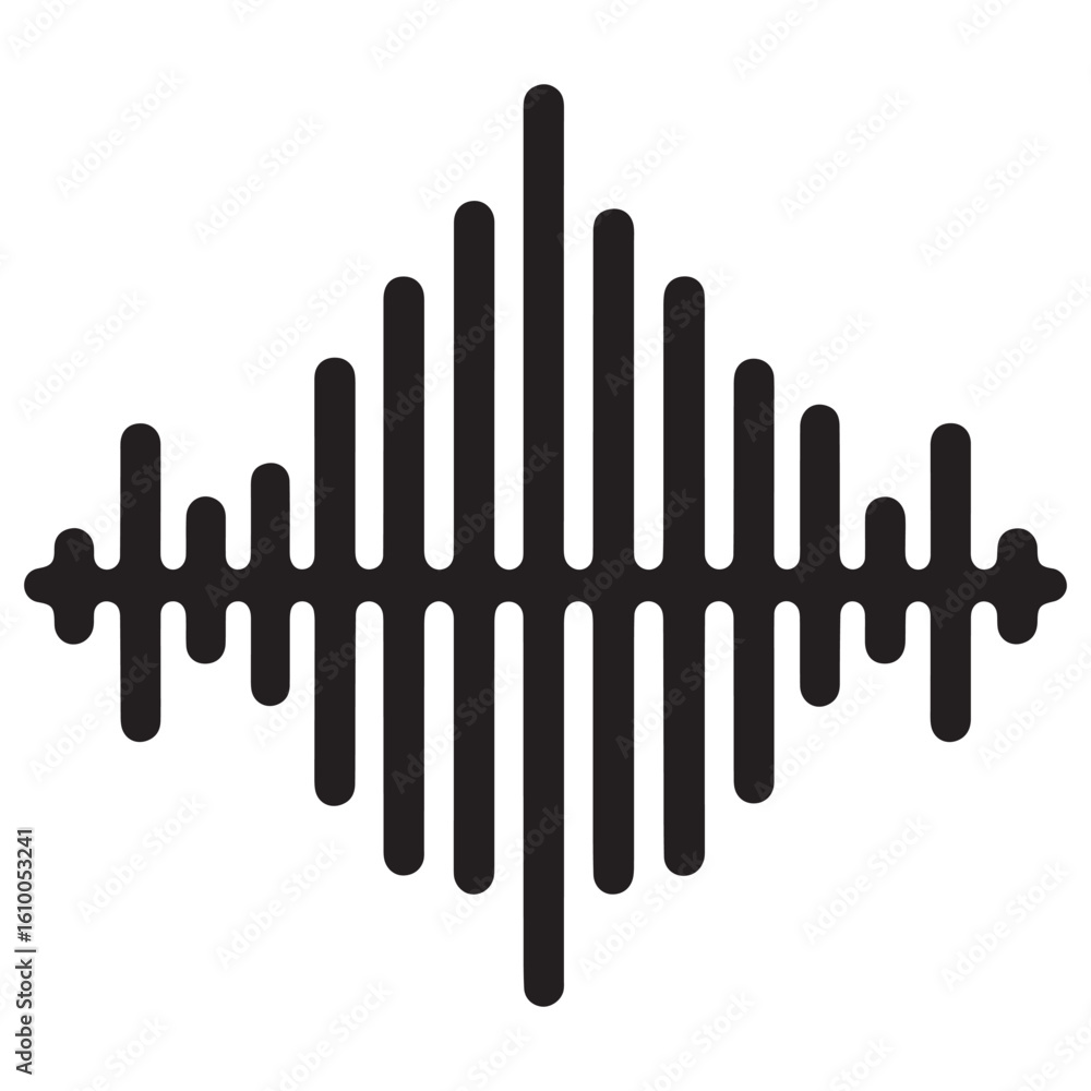 Obraz premium Abstract Sound Wave Graphic Representation for Audio Visual Projects