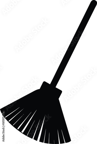 broom bristles on white background.eps