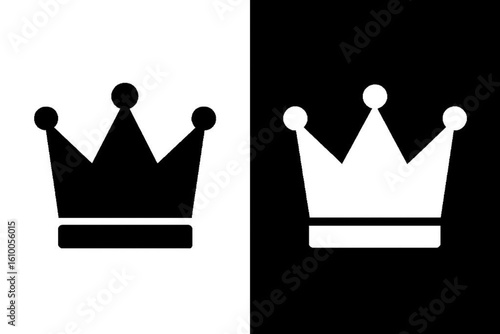 /Line Tracing Worksheet - Solid Crown Shape Black and White Contrast for Kids