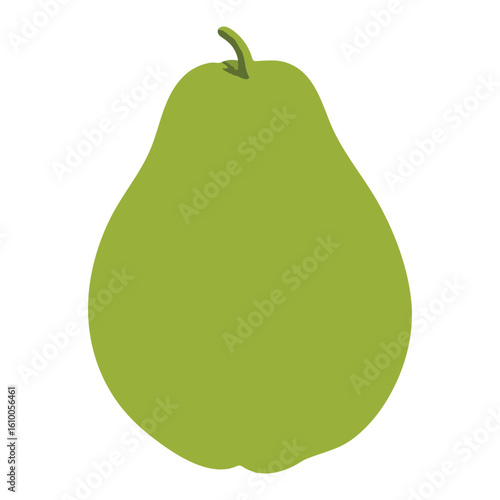 Green Pear Vector Illustration for Fresh Fruit Concepts
