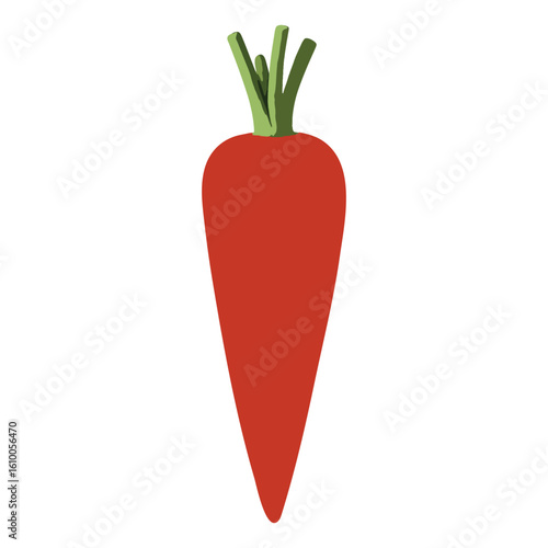 Bright Orange Carrot Vector Illustration for Healthy Cooking