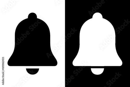 Line Tracing Worksheet - Solid Bell Shape Black and White Contrast for Kids
