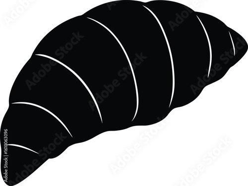 croissant crumb on white background.eps