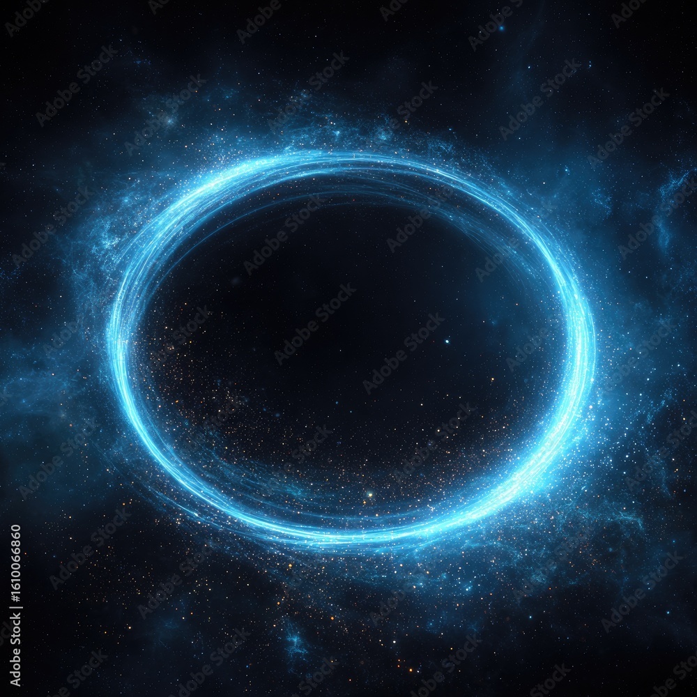 Naklejka premium Cosmic ring of light