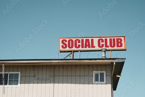 Vintage urban social club sign