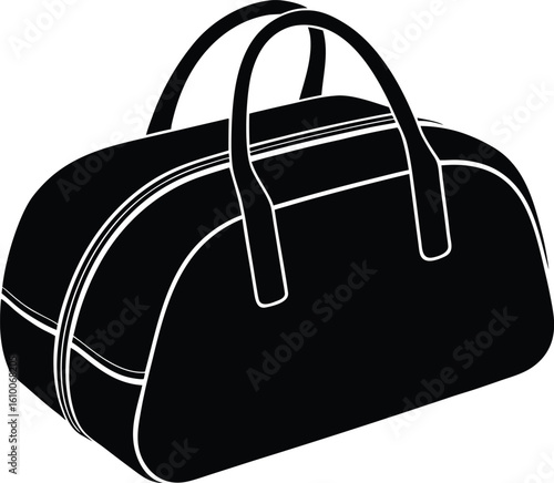 duffle bag zipper on white background.eps
