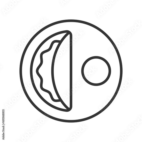 Omelette Icon Outline Style. Vector Illustration Design