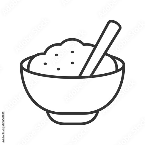 Cereal Icon Outline Style. Vector Illustration Design