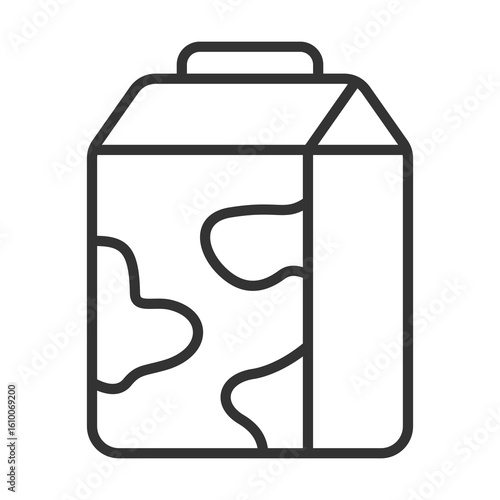 Milk Icon Outline Style. Vector Illustration Design