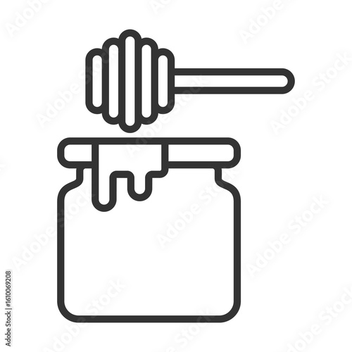 Honey Icon Outline Style. Vector Illustration Design