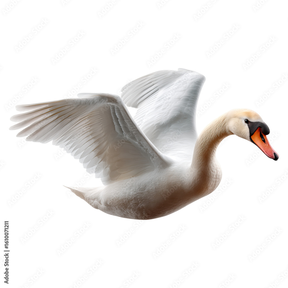 Serene swan swimming in stillness concept. Elegant swan gliding through the air with magnificent wings. Serene swan swimming in stillness concept. Elegant swan gliding through the air with magnificent wings.