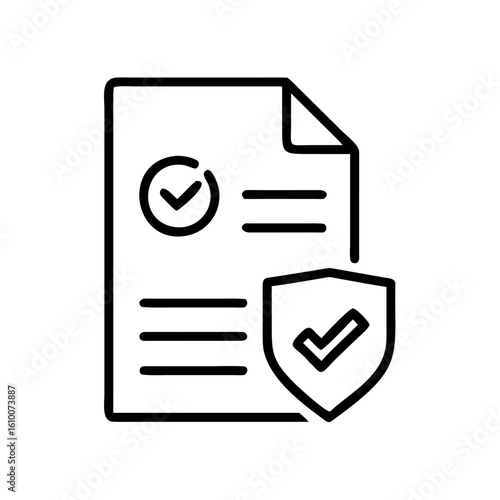 A symbolic illustration representing protection, approval, and the importance of compliance, showcasing a checkmark.
