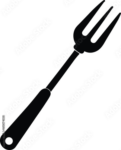 fondue fork on white background.eps
