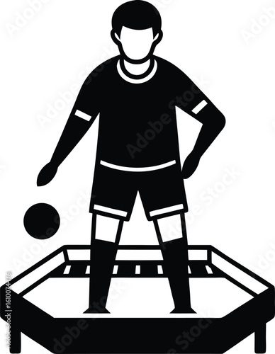foosball player on white background.eps
