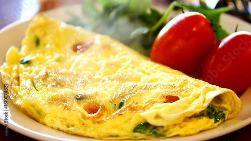 Delicious omelet with vegetables