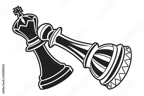 Silhouette of castanets on a white background