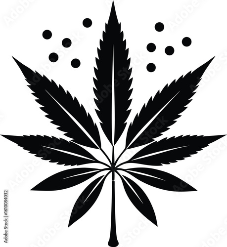 hemp seed on white background.eps