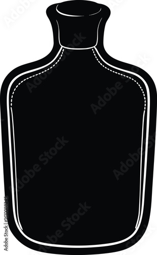 hot water bottle on white background.eps
