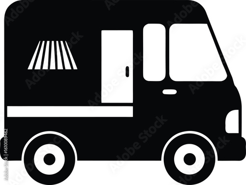 ice cream truck on white background.eps