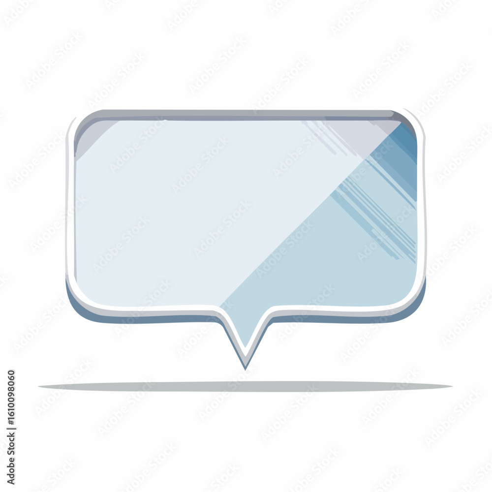 Fototapeta premium 角張ったシャープな横長吹き出しベクター素材