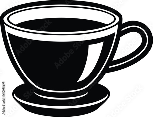 italian espresso cup on white background.eps