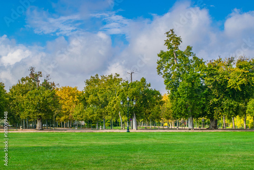 Wide view of gardens at the Royal Palace of Aranjuez