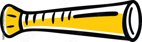 Elegant glass harmonica silhouette on white background