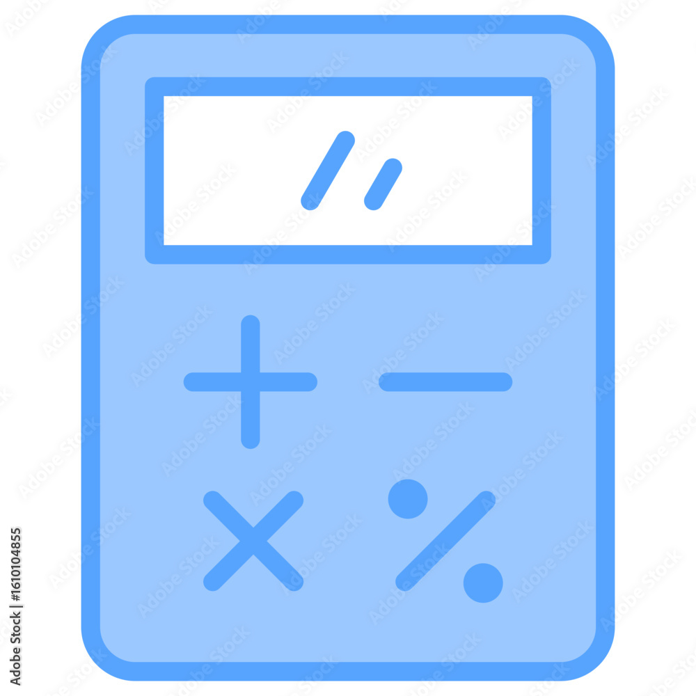 Obraz premium Calculate Blue Icon