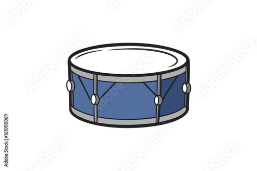 Steel drum silhouette on white background musical design