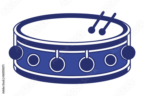 Steel drum silhouette on white background musical instrument