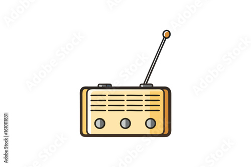 Musical theremin silhouette on white background for music design