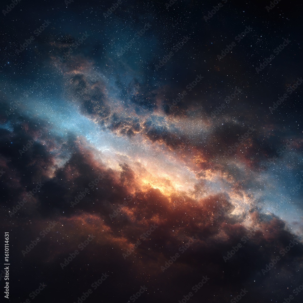 Fototapeta premium Cosmic cloud tapestry of deep space