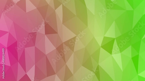 Abstract Pink Green Low Poly Geometric Gradient Transition Video