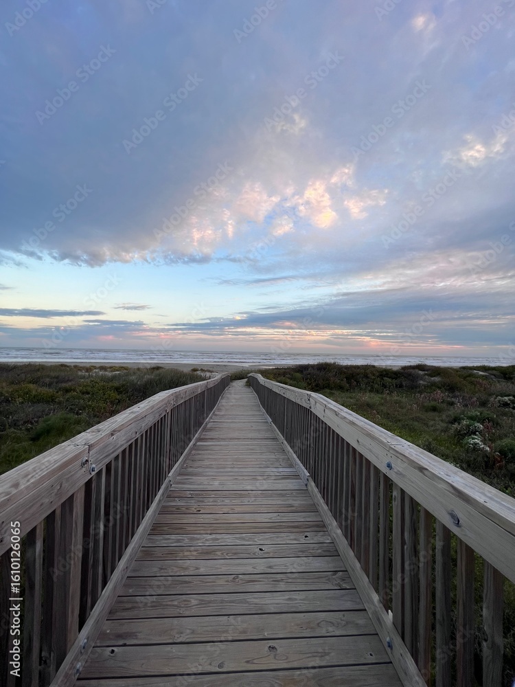 Fototapeta premium wooden bridge over the sea