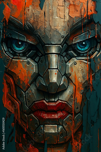 Aggressive Female AI Robot