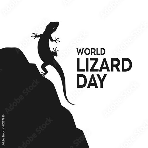 WORLD LIZARD DAY vector illustration