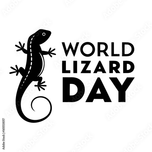WORLD LIZARD DAY vector illustration