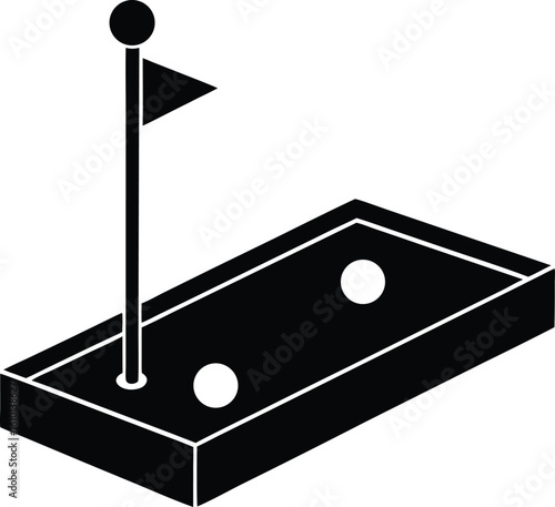 mini golf obstacle on white background.eps