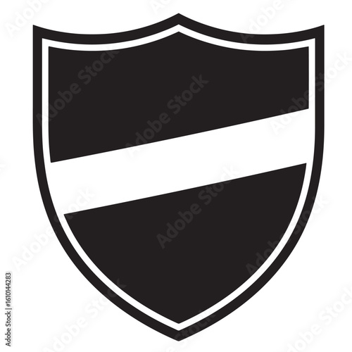 Free Download Simple black and white vintage art shield design for protection security emblem badge logo - GFXLoad