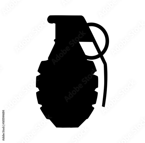 Cartoon Shadow Grenade Icon Digital 