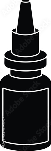 nasal spray bottle on white background.eps