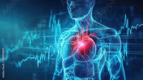 An informative poster illustrating causes symptoms and prevention tips for infarction in a clinical setting