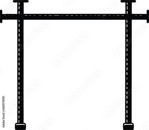 pull up bar on white background.eps